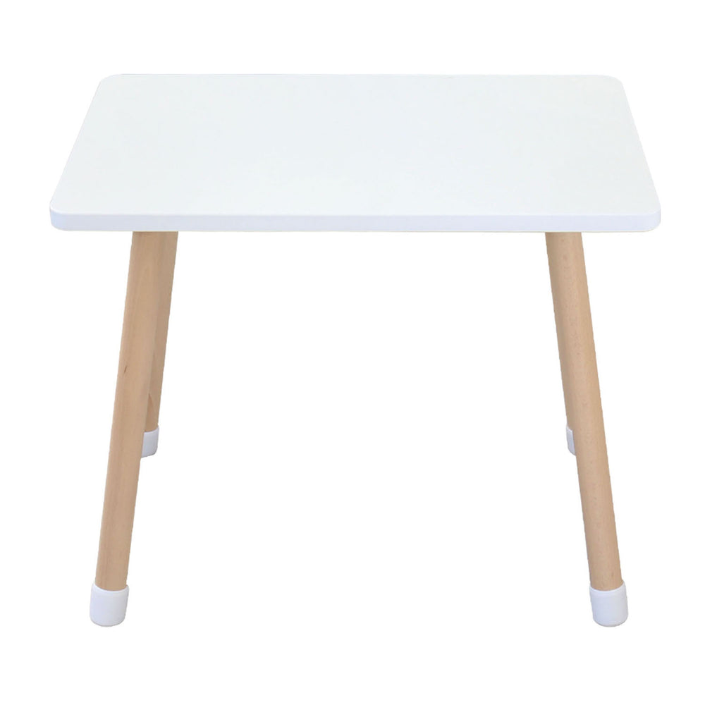 Mesa de actividades blanca para niños, mobiliario infantil de madera con diseño minimalista y funcional