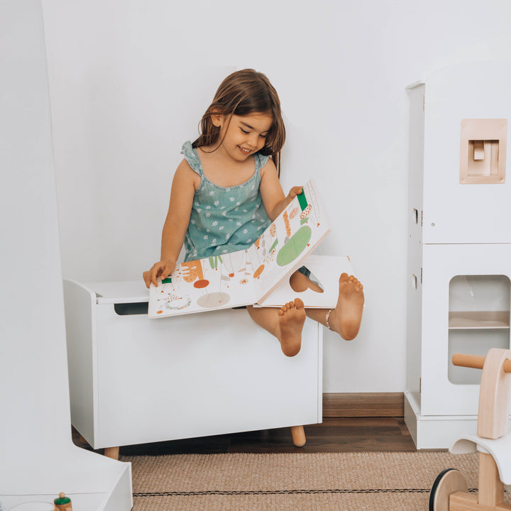 BAÚL DE MADERA BLANCO