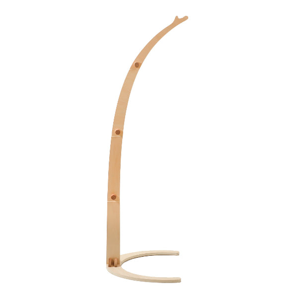 Soporte de móvil a piso curvo de madera natural para bebé, diseño nórdico