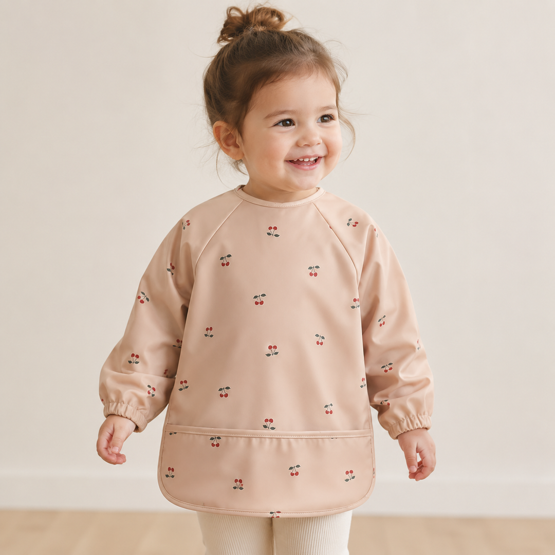 Delantal babero impermeable de manga larga para bebé, protector de ropa