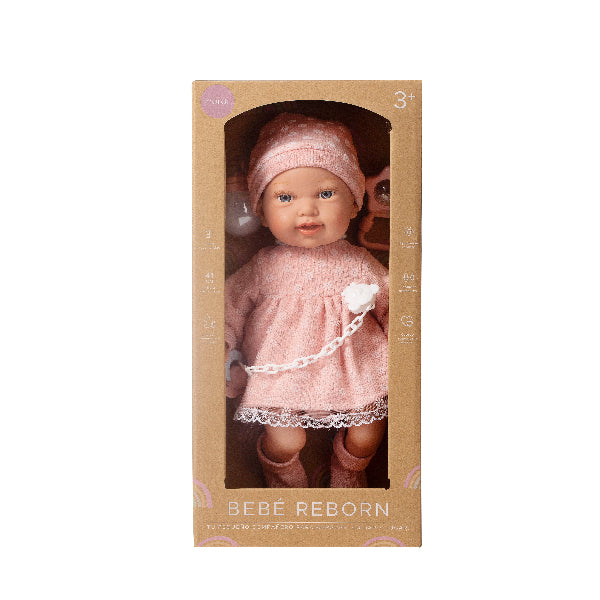 Detalle del rostro de la muñeca bebé Reborn Emilia, rasgos realistas de recién nacido