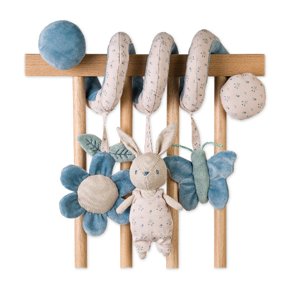 Espiral con sonajeros Cotton Bunnies Dusty Blue