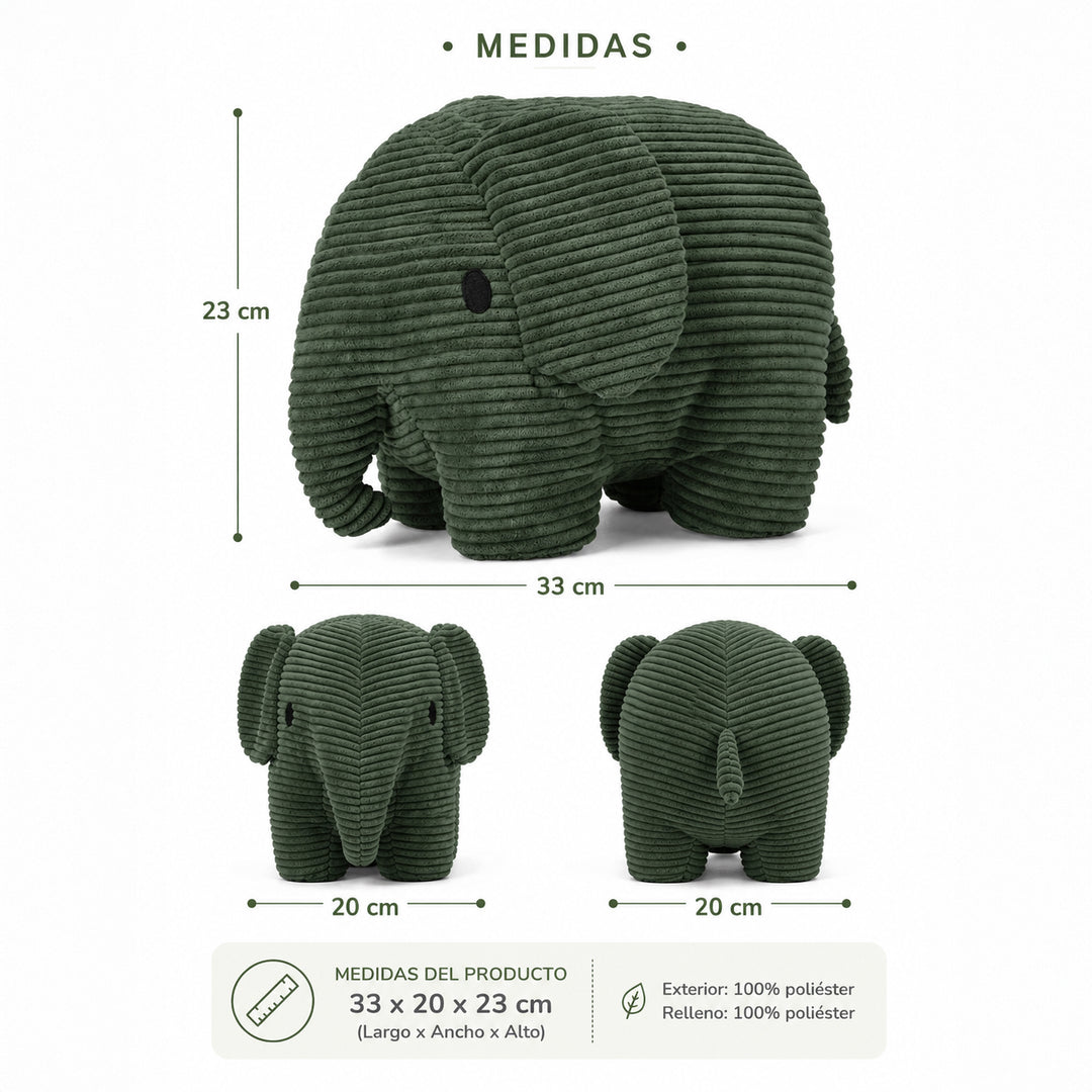 PREVENTA  ELEFANTE CORDUROY VERDE