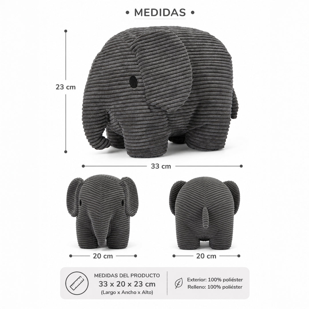 PREVENTA ELEFANTE CORDUROY GRIS