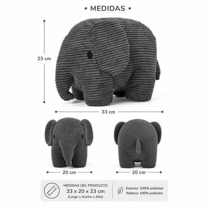 PREVENTA ELEFANTE CORDUROY GRIS