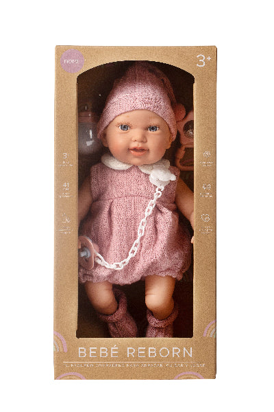 Detalle del rostro de la muñeca bebé Reborn Pola, rasgos realistas de recién nacido
