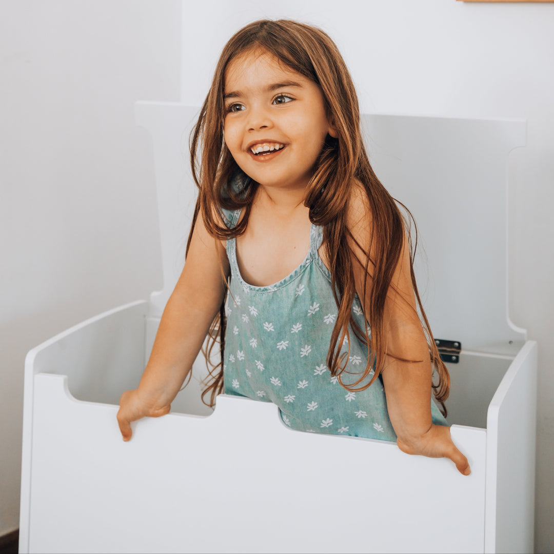 BAÚL DE MADERA BLANCO