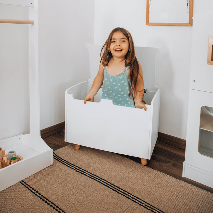 BAÚL DE MADERA BLANCO