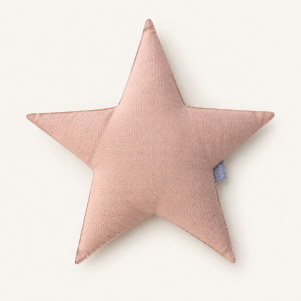 COJÍN ESTRELLA DE LINO ROSA