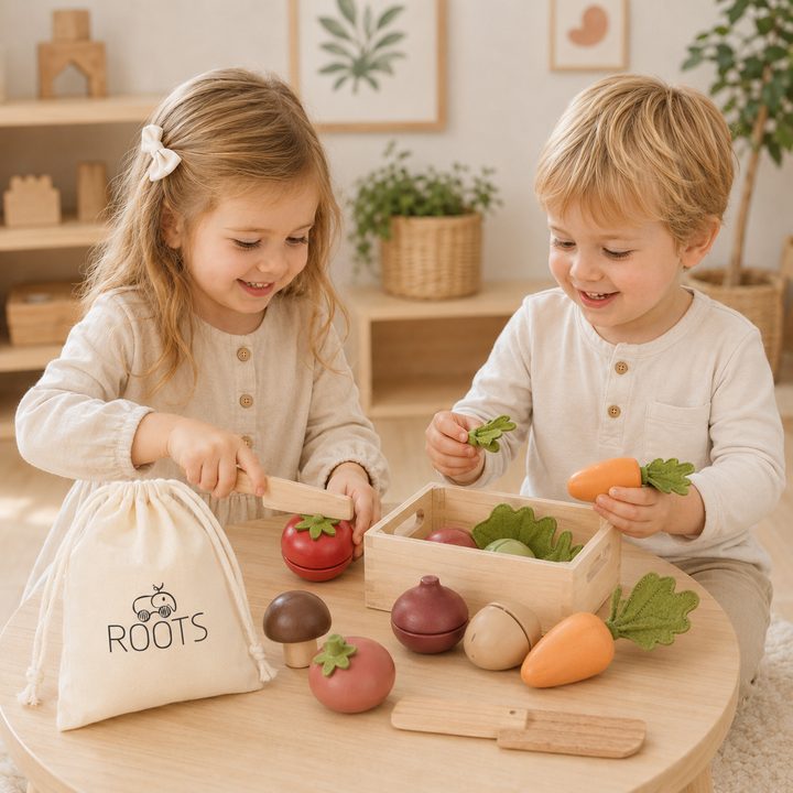 SET DE VERDURAS DE MADERA